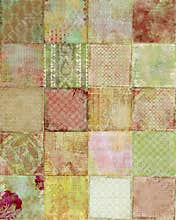 Patchwork of vintage Floral designs Background