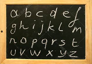 Blackboard alphabet