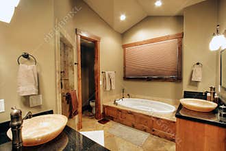 Inside master bathroom