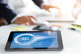 Businessman working in finance stock exchange market