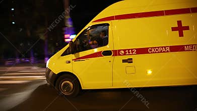 Ambulance in the night