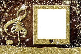 Christmas photo frames music cards