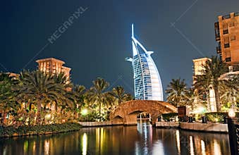Burj Al Arab at night