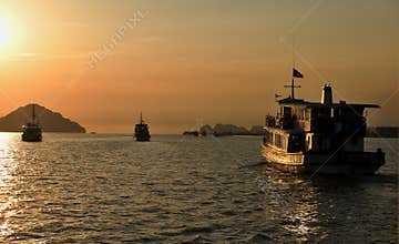 The ship on Halong Bay, Vietnam
