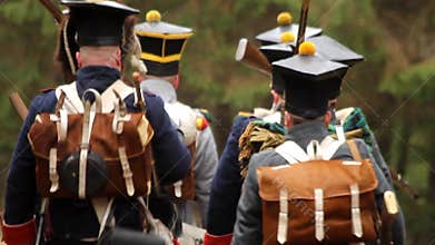 War of 1812, French soldiers are in the woods