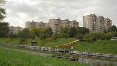 Concrete Block of FlatsTypical socialist model building construction type.