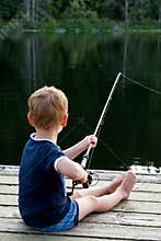Boy fishing