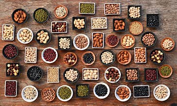 Collection of different legumes