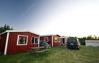 Camping site at dusk