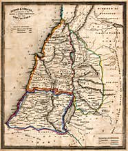 Antique Map of Old Israel