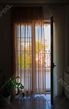 Open balcony door
