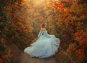 Princess in the autumn garden