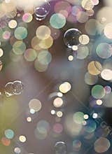 Light colored soap bubbles Bokeh Background