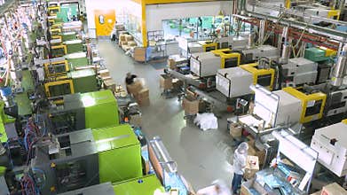 Timelapse of a large manufacturing facility