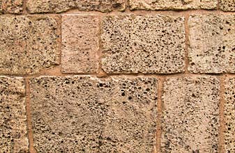 Medieval castle straight stone wall