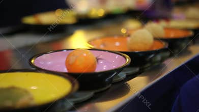 Conveyor belt asian restaurant