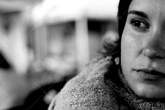 Sad woman At the coffee shop