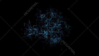 Digital connectivity, artificial intelligence and data storage concept. Emerging connections, conductors and neural signals