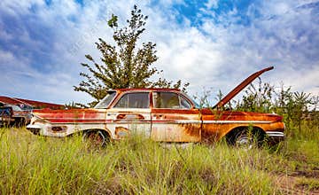 Rusty Salvage Yard Car