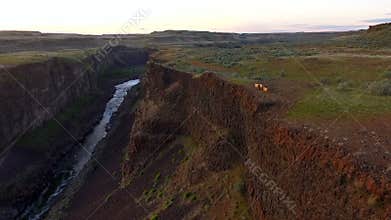 River Ridge Snake River Wild Mountain Goats Running Playing