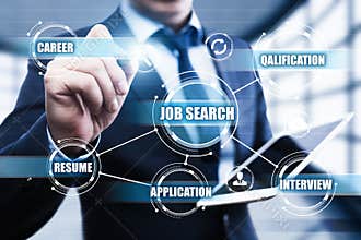 Job Search Human Resources Recruitment Career Business Internet Technology Concept