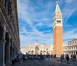 St Marks Square in Venice on a summer day