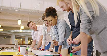 Colleagues working on project