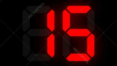 Red sports shot clock countdown from 30.