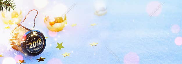 Art 2018 Merry Christmas and happy New Years party