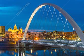 Des Moines Iowa skyline in USA