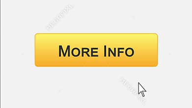 More info web interface button clicked with mouse cursor, different colors