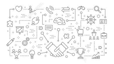 Team work animation.