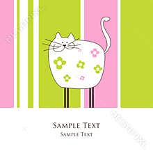 Card with cat
