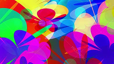 PowerFlowers // 1080p Colorful Abstract Blossoms Video Background Loop