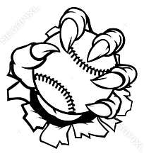 Monster or animal claw holding Baseball Ball