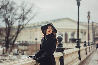 Young woman iin Moscow centre