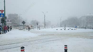 Ambulance in the blizzard