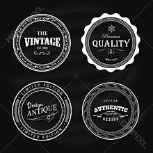 Antique badge vintage label circle retro design