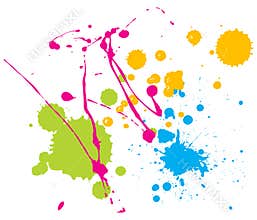 Color paint splashes