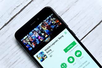 KUALA LUMPUR,MALAYSIA - JANUARY 28TH,2018: Mobile Legends : Bang Bang developed and published by Moonton
