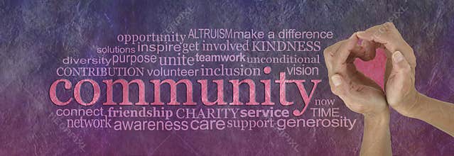 Love Your Community Spirit Word Cloud