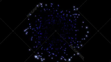4k particle &star shaped tunnel hole in universe,ray laser light magnetic field.