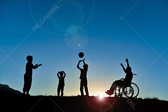 Group of children playing