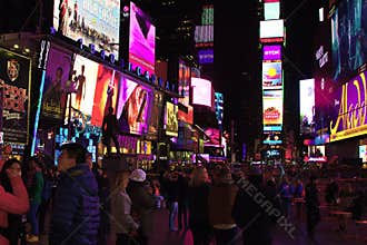 Hustle and Bustle of Times Square, New York City