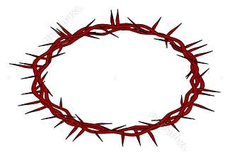 Red crown of thorns, Easter religious symbol of Christianity