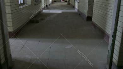 Hallway in Abandoned Mental Asylum Hospital