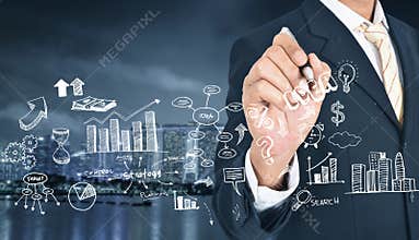 Project Management Ideas Development Graph Concept