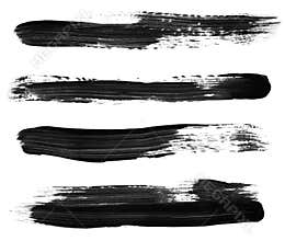 Black Paint Brush Strokes