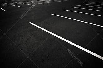 Acres of empty parking spaces