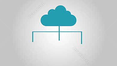 Cloud computing technology HD animation